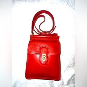 Coach Vibrant Red Leather Crossbody Murphy Bag
